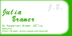 julia bramer business card